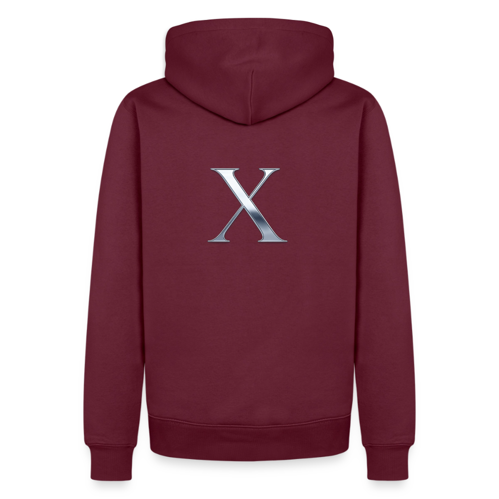 XANTHOR Herren Premium Hoodie – Signature Edition - burgundy