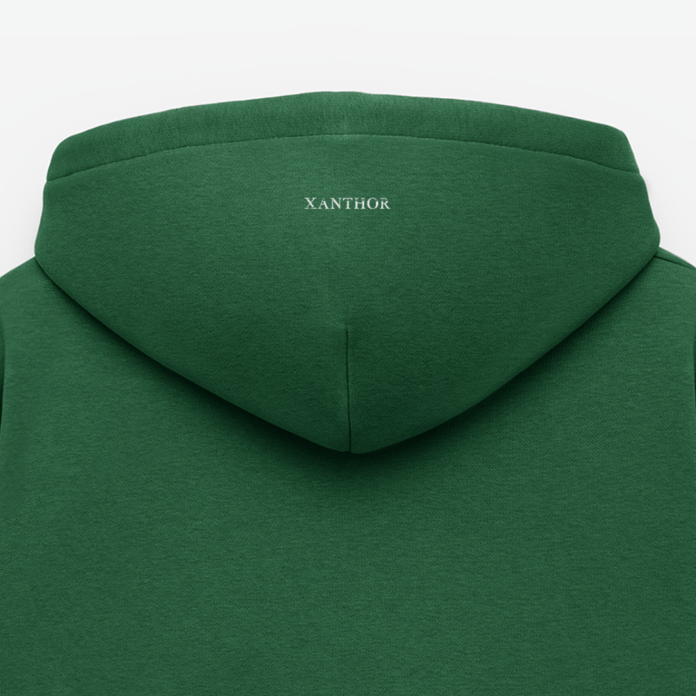 XANTHOR Herren Premium Hoodie – Signature Edition - bottle green