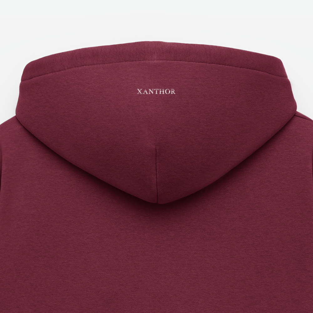 XANTHOR Herren Premium Hoodie – Signature Edition - burgundy