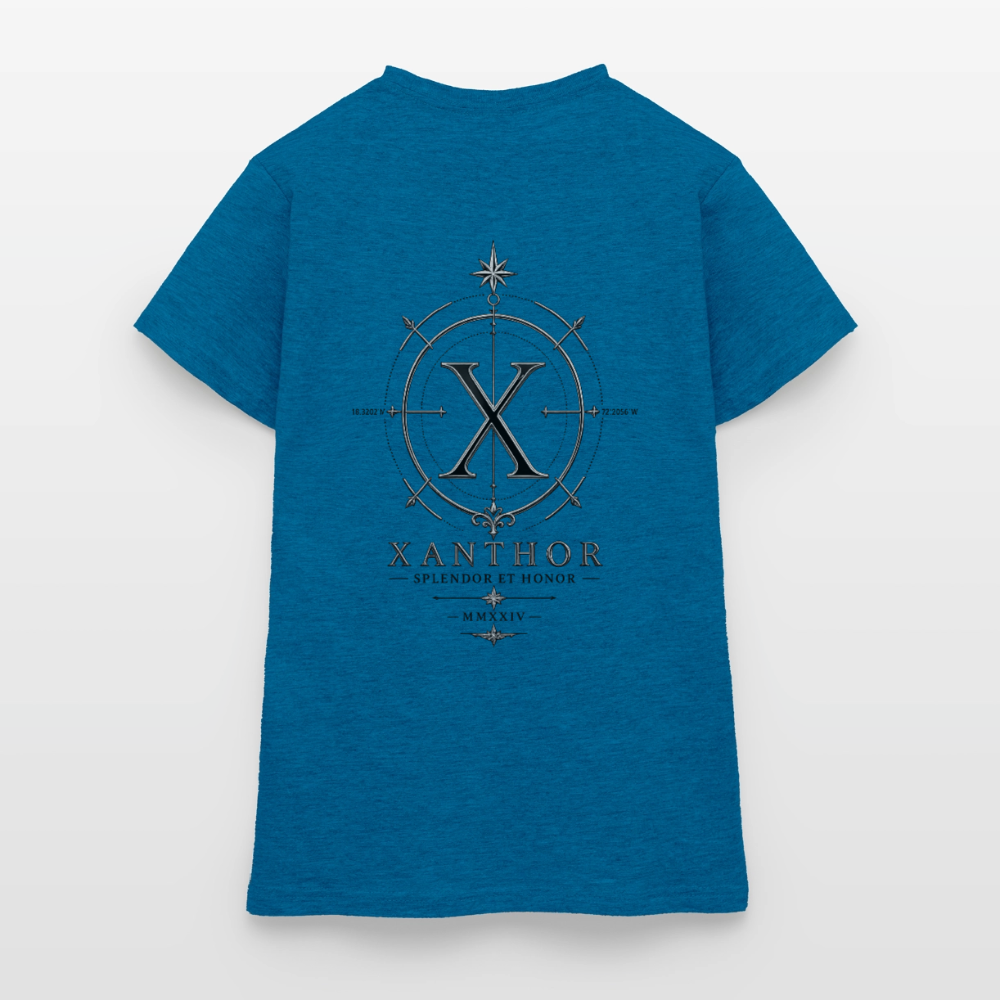 XANTHOR Damen T-Shirt – Signature Edition - antique blue sapphire heather