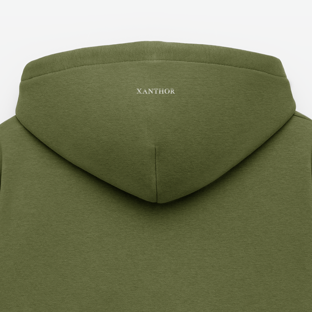 XANTHOR Herren Premium Hoodie – Signature Edition - khaki