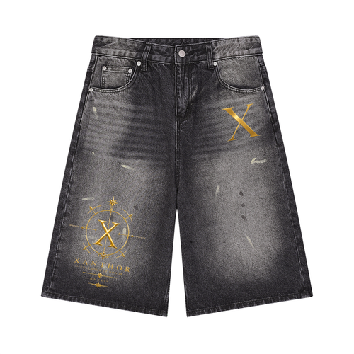xanthor,eansshorts,Weitesbein,denim,vintage,herren,streetwear,premium,sommer,Herbst,Baumwolle,shortpants