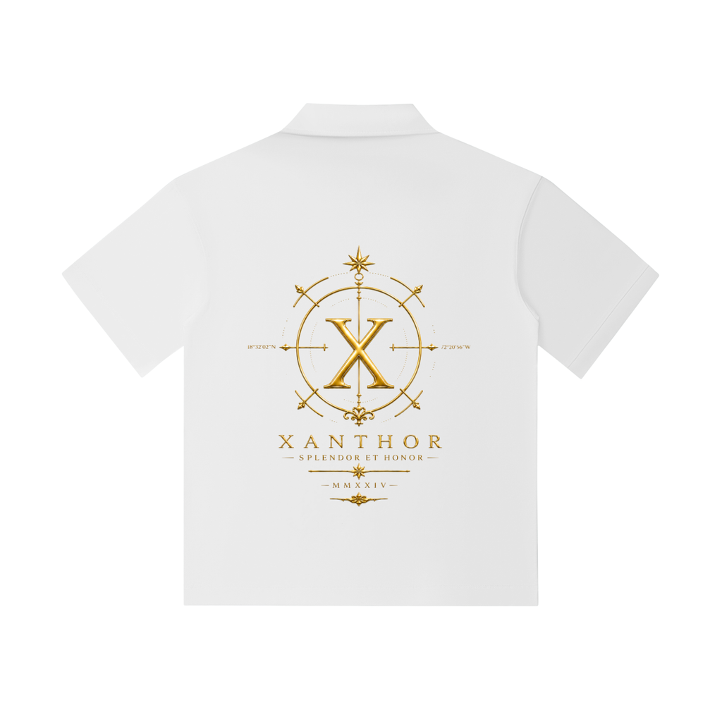 xanthor,polo,dropshoulder,oversized,premium,shirt,black,minimal,luxury,streetwear,unisex
