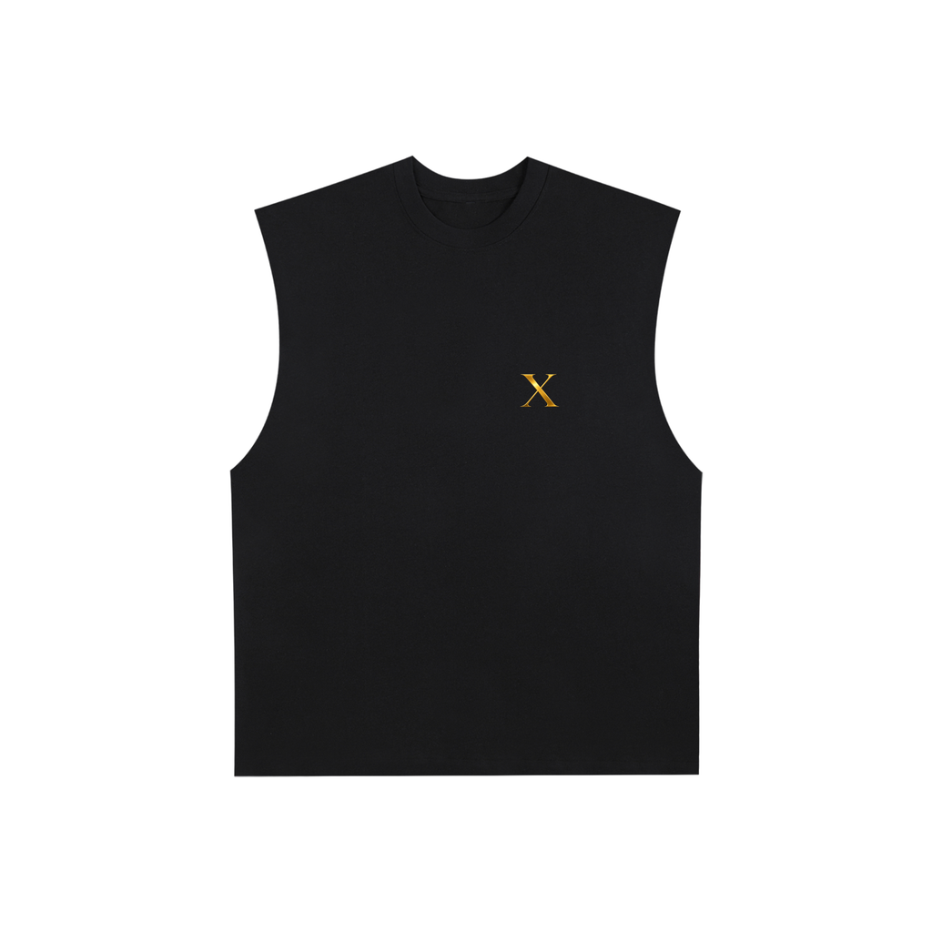 xanthor,luxery,minimalist,premium,black,gold,sleeveless,unisex,streetwear,modern,beliebt,Tanktop