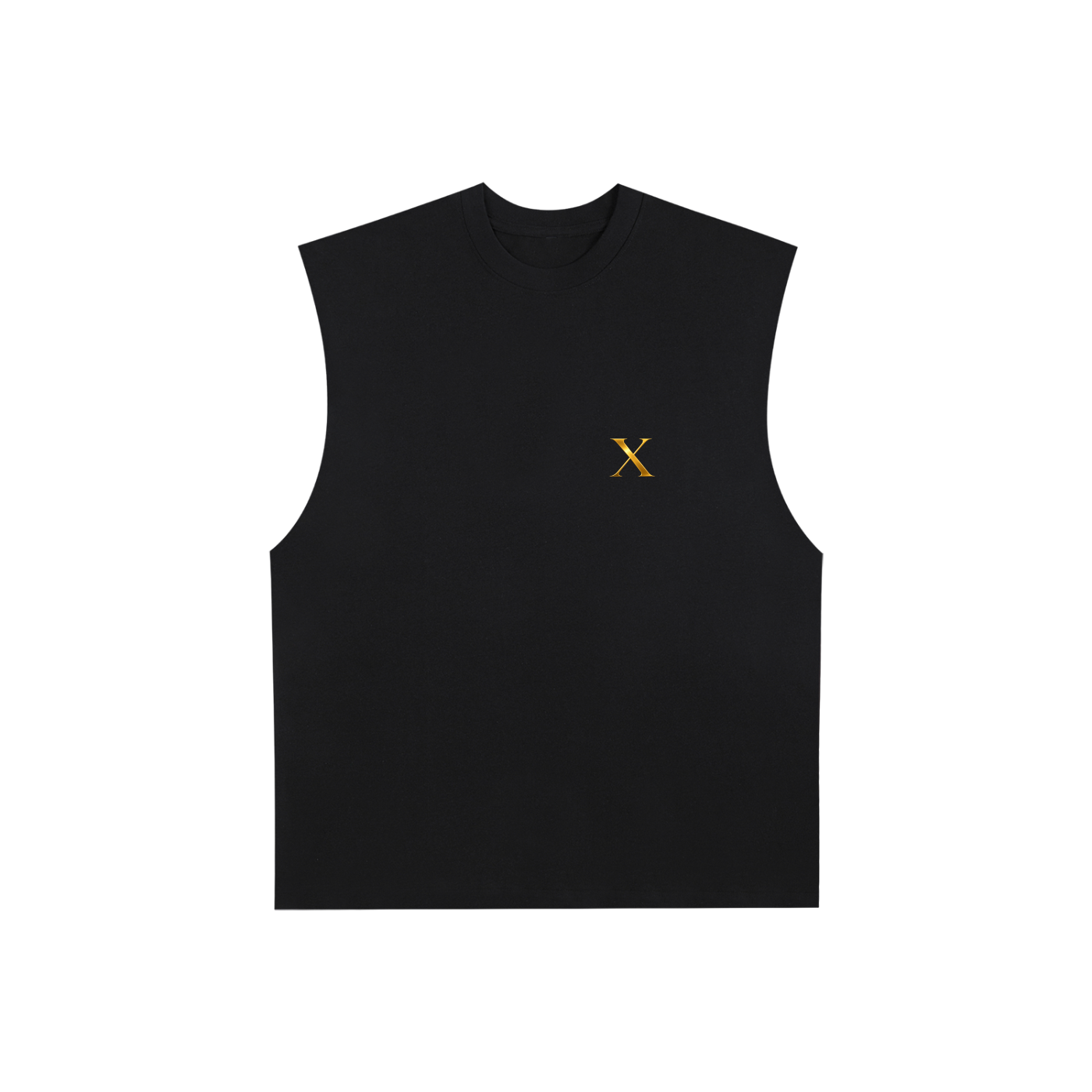 xanthor,luxery,minimalist,premium,black,gold,sleeveless,unisex,streetwear,modern,beliebt,Tanktop