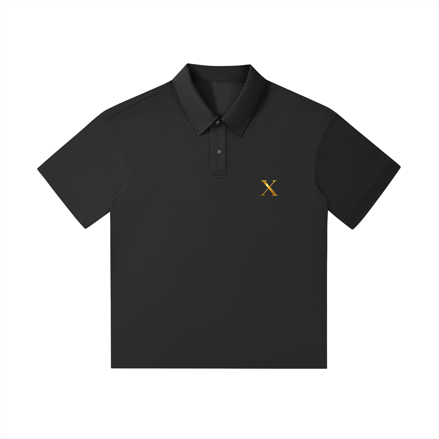 xanthor,polo,dropshoulder,oversized,premium,shirt,black,minimal,luxury,streetwear,unisex